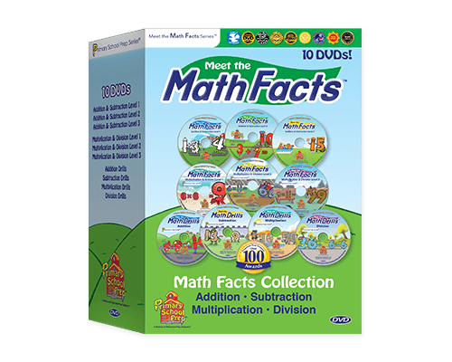 キッズ・ファミリー Math Facts 10 DVD set Preschool Prep Meet the Math Facts 10 Pack (DVDs)